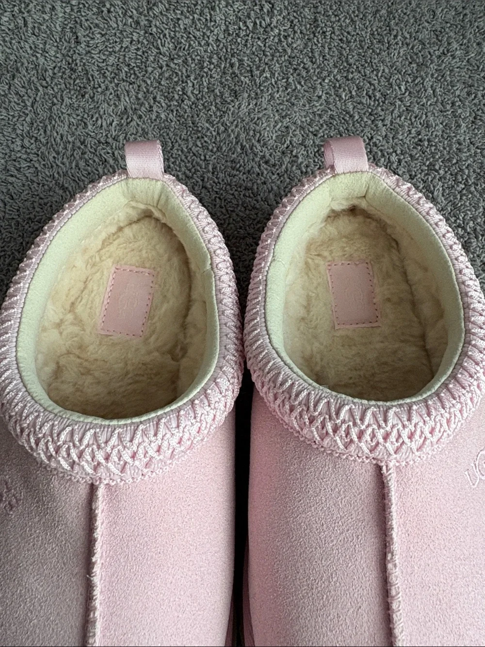 UGG Kids Pink Shearling-Lined Slip-On Clog